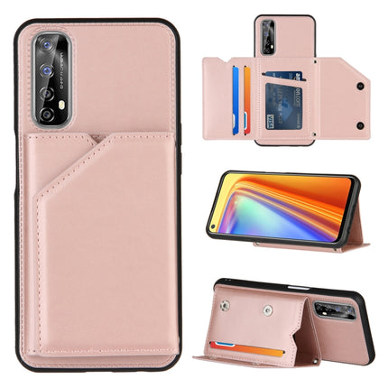 Skin Feel PU + TPU + PC Back Cover Shockproof Case with Card Slots & Holder & Photo Frame, For OPPO Realme 7, For Samsung Galaxy A50 & A30s & A50s, For OPPO Realme C11, For Samsung Galaxy A70 & A70s, For OPPO Realme C15