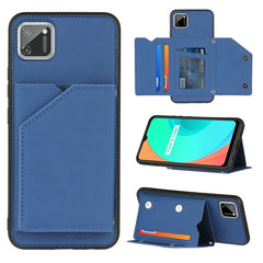 Skin Feel PU + TPU + PC Back Cover Shockproof Case with Card Slots & Holder & Photo Frame, For OPPO Realme 7, For Samsung Galaxy A50 & A30s & A50s, For OPPO Realme C11, For Samsung Galaxy A70 & A70s