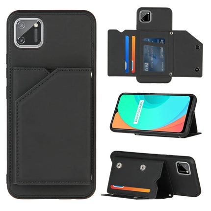 Skin Feel PU + TPU + PC Back Cover Shockproof Case with Card Slots & Holder & Photo Frame, For OPPO Realme 7, For Samsung Galaxy A50 & A30s & A50s, For OPPO Realme C11, For Samsung Galaxy A70 & A70s, For OPPO Realme C15