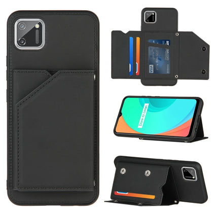 Skin Feel PU + TPU + PC Back Cover Shockproof Case with Card Slots & Holder & Photo Frame, For OPPO Realme 7, For Samsung Galaxy A50 & A30s & A50s, For OPPO Realme C11, For Samsung Galaxy A70 & A70s, For OPPO Realme C15