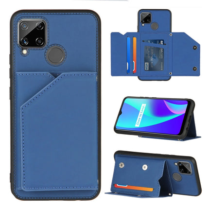 Skin Feel PU + TPU + PC Back Cover Shockproof Case with Card Slots & Holder & Photo Frame, For OPPO Realme 7, For Samsung Galaxy A50 & A30s & A50s, For OPPO Realme C11, For Samsung Galaxy A70 & A70s, For OPPO Realme C15