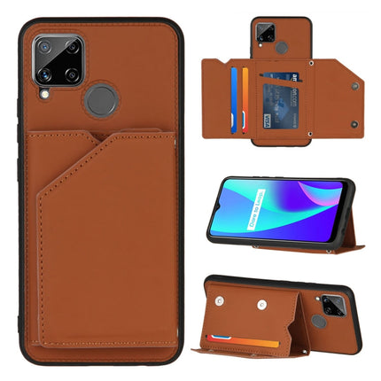 Skin Feel PU + TPU + PC Back Cover Shockproof Case with Card Slots & Holder & Photo Frame, For OPPO Realme C15, For Samsung Galaxy M60s & A81, For Huawei P40 Lite & Nova 6 SE, For Samsung Galaxy S20 FE