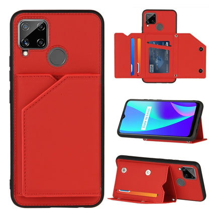 Skin Feel PU + TPU + PC Back Cover Shockproof Case with Card Slots & Holder & Photo Frame, For OPPO Realme 7, For Samsung Galaxy A50 & A30s & A50s, For OPPO Realme C11, For Samsung Galaxy A70 & A70s, For OPPO Realme C15