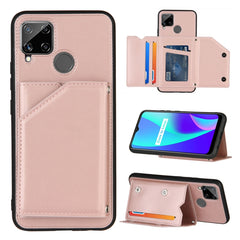 Skin Feel PU + TPU + PC Back Cover Shockproof Case with Card Slots & Holder & Photo Frame, For OPPO Realme C15, For Samsung Galaxy M60s & A81, For Huawei P40 Lite & Nova 6 SE, For Samsung Galaxy S20 FE