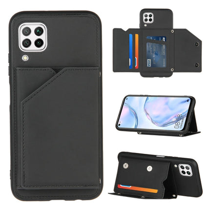 Skin Feel PU + TPU + PC Back Cover Shockproof Case with Card Slots & Holder & Photo Frame, For OPPO Realme C15, For Samsung Galaxy M60s & A81, For Huawei P40 Lite & Nova 6 SE, For Samsung Galaxy S20 FE