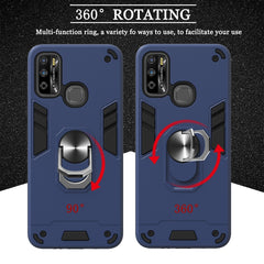 Armour Series PC + TPU Protective Case with Ring Holder, For Infinix X680 / Hot 9 Play, For Infinix Note 7 Lite