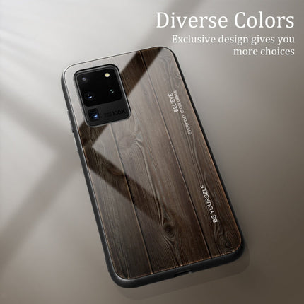 Wood Grain Glass Protective Case, For Samsung Galaxy S20, For Samsung Galaxy S20 Plus, For Samsung Galaxy S20 Ultra, For Samsung Galaxy S20 FE