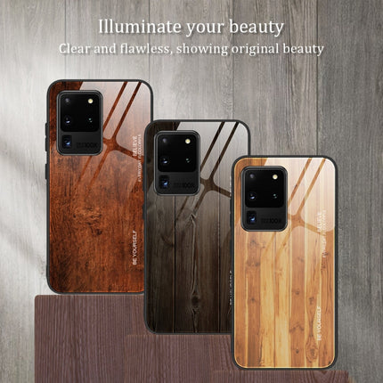 Wood Grain Glass Protective Case, For Samsung Galaxy S20, For Samsung Galaxy S20 Plus, For Samsung Galaxy S20 Ultra, For Samsung Galaxy S20 FE