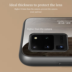 Wood Grain Glass Protective Case, For Samsung Galaxy S20, For Samsung Galaxy S20 Plus, For Samsung Galaxy S20 Ultra, For Samsung Galaxy S20 FE