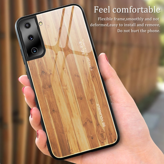 Wood Grain Glass Protective Case, For Samsung Galaxy S21 5G, For Samsung Galaxy S21 Plus, For Samsung Galaxy S21 Ultra 5G, For Samsung Galaxy A21s