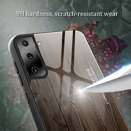 Wood Grain Glass Protective Case, For Samsung Galaxy S21 5G, For Samsung Galaxy S21 Plus, For Samsung Galaxy S21 Ultra 5G, For Samsung Galaxy A21s