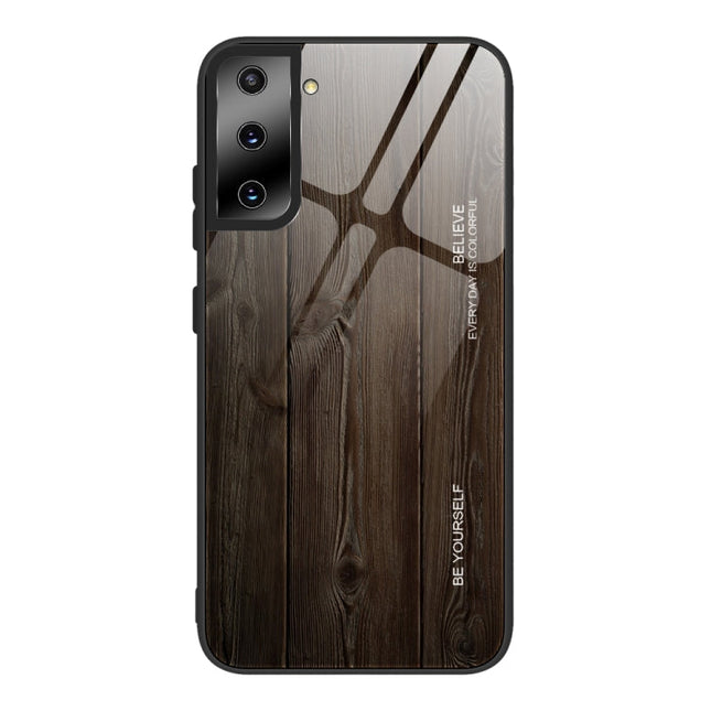 Wood Grain Glass Protective Case, For Samsung Galaxy S21 5G, For Samsung Galaxy S21 Plus, For Samsung Galaxy S21 Ultra 5G, For Samsung Galaxy A21s