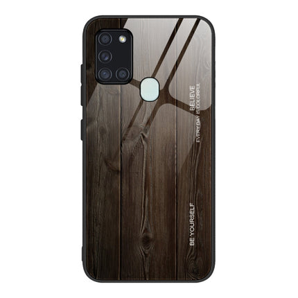 Wood Grain Glass Protective Case, For Samsung Galaxy S21 5G, For Samsung Galaxy S21 Plus, For Samsung Galaxy S21 Ultra 5G, For Samsung Galaxy A21s