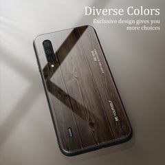 Wood Grain Glass Protective Case, For Xiaomi Mi CC9, For Xiaomi Poco X3 NFC, For Xiaomi Redmi K30 Pro, For Xiaomi Redmi Note 9S