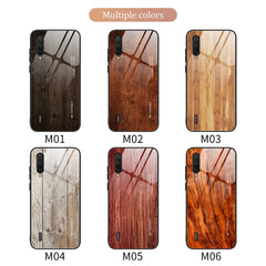 Wood Grain Glass Protective Case, For Xiaomi Mi CC9, For Xiaomi Poco X3 NFC, For Xiaomi Redmi K30 Pro, For Xiaomi Redmi Note 9S