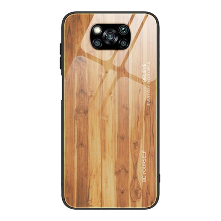 Wood Grain Glass Protective Case, For Xiaomi Mi CC9, For Xiaomi Poco X3 NFC, For Xiaomi Redmi K30 Pro, For Xiaomi Redmi Note 9S