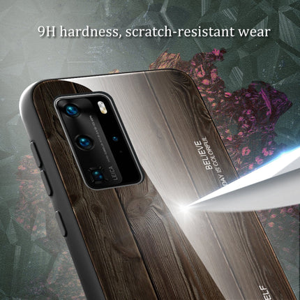 Wood Grain Glass Protective Case, For Huawei P40, For Huawei P40 Pro
