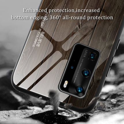 Wood Grain Glass Protective Case, For Huawei P40, For Huawei P40 Pro