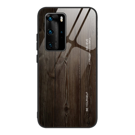 Wood Grain Glass Protective Case, For Huawei P40, For Huawei P40 Pro