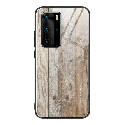 Wood Grain Glass Protective Case, For Huawei P40, For Huawei P40 Pro