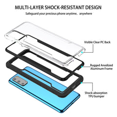 iPAKY Thunder Series Aluminum Frame + TPU Bumper + Clear PC Shockproof Case, For Samsung Galaxy S20, For Samsung Galaxy S20 Plus, For Samsung Galaxy S20 Ultra, For Samsung Galaxy S21 5G, For Samsung Galaxy S21+ 5G, For Samsung Galaxy S21 Ultra 5G