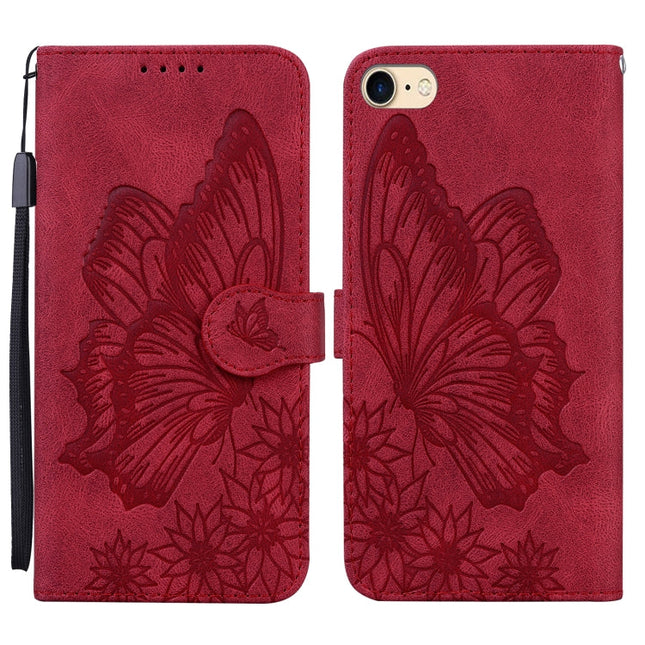 Retro Skin Feel Butterflies Embossing Horizontal Flip Leather Case with Holder & Card Slots & Wallet, For iPhone 6 / 6s, For iPhone 6 Plus / 6s Plus, For iPhone SE 2022 / SE 2020 / 8 / 7, For iPhone 8 Plus / 7Plus