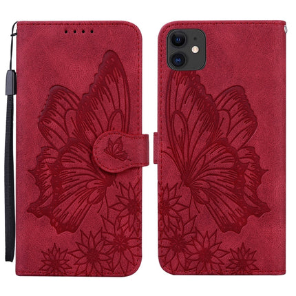 Retro Skin Feel Butterflies Embossing Horizontal Flip Leather Case with Holder & Card Slots & Wallet, For iPhone 11, For iPhone 11 Pro, For iPhone 11 Pro Max, For iPhone 12 mini