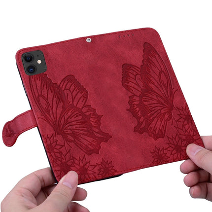 Retro Skin Feel Butterflies Embossing Horizontal Flip Leather Case with Holder & Card Slots & Wallet, For iPhone 11, For iPhone 11 Pro, For iPhone 11 Pro Max, For iPhone 12 mini