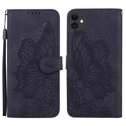 Retro Skin Feel Butterflies Embossing Horizontal Flip Leather Case with Holder & Card Slots & Wallet, For iPhone 11, For iPhone 11 Pro, For iPhone 11 Pro Max, For iPhone 12 mini