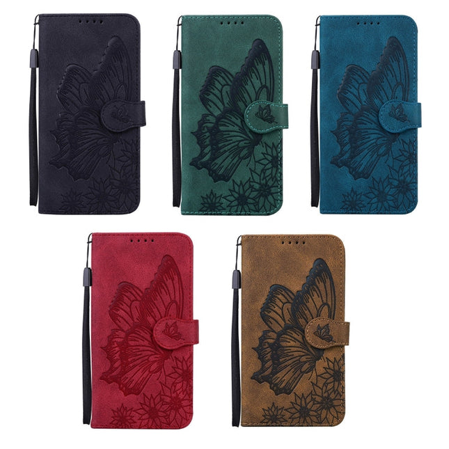 Retro Skin Feel Butterflies Embossing Horizontal Flip Leather Case with Holder & Card Slots & Wallet, For iPhone 11, For iPhone 11 Pro, For iPhone 11 Pro Max, For iPhone 12 mini