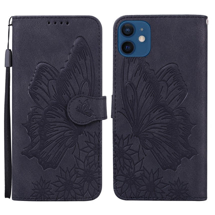Retro Skin Feel Butterflies Embossing Horizontal Flip Leather Case with Holder & Card Slots & Wallet, For iPhone 12 / 12 Pro, For iPhone 12 Pro Max, For iPhone XR, For iPhone X / XS