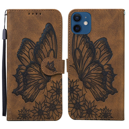 Retro Skin Feel Butterflies Embossing Horizontal Flip Leather Case with Holder & Card Slots & Wallet, For iPhone 12 / 12 Pro, For iPhone 12 Pro Max, For iPhone XR, For iPhone X / XS