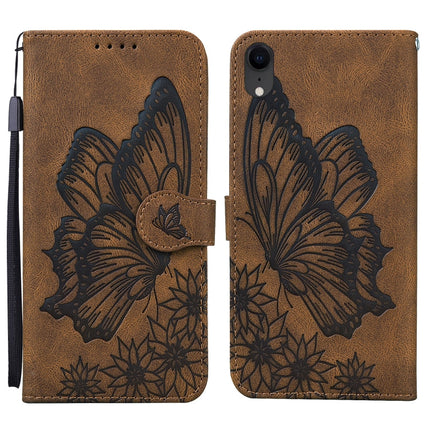 Retro Skin Feel Butterflies Embossing Horizontal Flip Leather Case with Holder & Card Slots & Wallet, For iPhone 12 / 12 Pro, For iPhone 12 Pro Max, For iPhone XR, For iPhone X / XS