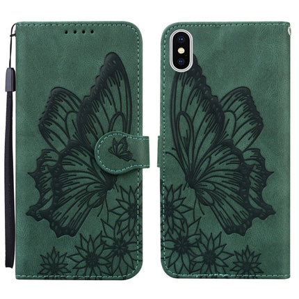 Retro Skin Feel Butterflies Embossing Horizontal Flip Leather Case with Holder & Card Slots & Wallet, For iPhone 12 / 12 Pro, For iPhone 12 Pro Max, For iPhone XR, For iPhone X / XS