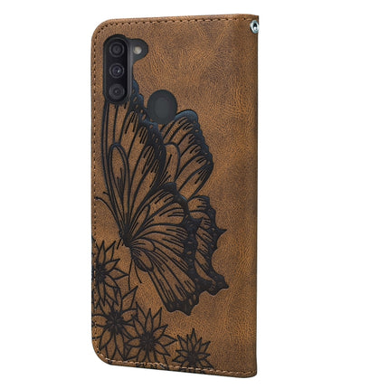 Retro Skin Feel Butterflies Embossing Horizontal Flip Leather Case with Holder & Card Slots & Wallet, For Samsung Galaxy A11, For Samsung Galaxy A12 5G, For Samsung Galaxy A21, For Samsung Galaxy A21s