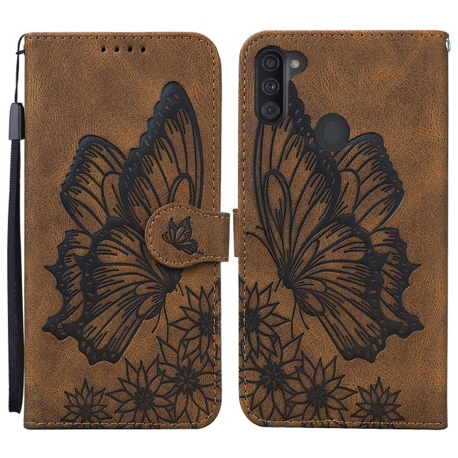 Retro Skin Feel Butterflies Embossing Horizontal Flip Leather Case with Holder & Card Slots & Wallet, For Samsung Galaxy A11, For Samsung Galaxy A12 5G, For Samsung Galaxy A21, For Samsung Galaxy A21s