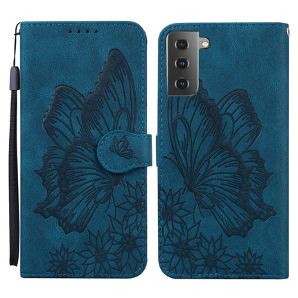 Retro Skin Feel Butterflies Embossing Horizontal Flip Leather Case with Holder & Card Slots & Wallet, For Samsung Galaxy S21+ 5G