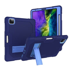 Contrast Color Robot Shockproof Silicone + PC Protective Case with Holder