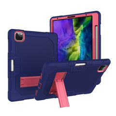 Contrast Color Robot Shockproof Silicone + PC Protective Case with Holder