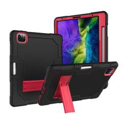 Contrast Color Robot Shockproof Silicone + PC Protective Case with Holder