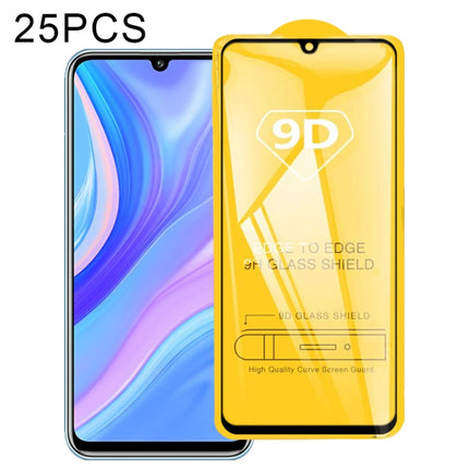 25 PCS 9D Full Glue Full Screen Tempered Glass Film, For Huawei Y6p, For Huawei Y8p, For Huawei Y7a, For Huawei Y9a