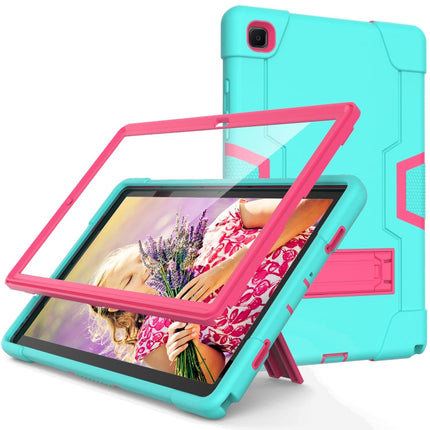 Contrast Color Robot Shockproof Silicon + PC Protective Case with Holder, For Samsung Galaxy Tab A7 10.4 (2020) T500