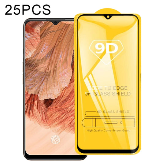 25 PCS 9D Full Glue Full Screen Tempered Glass Film, For OPPO F17, For OPPO F17 Pro, For OPPO A32 2020