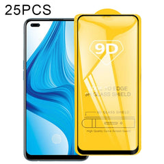 25 PCS 9D Full Glue Full Screen Tempered Glass Film, For OPPO F17, For OPPO F17 Pro, For OPPO A32 2020