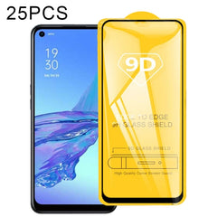 25 PCS 9D Full Glue Full Screen Tempered Glass Film, For OPPO F17, For OPPO F17 Pro, For OPPO A32 2020
