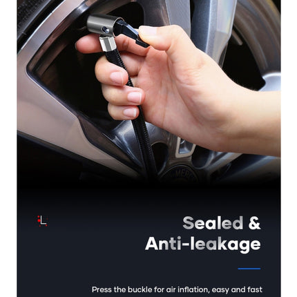 Rock Multi-function Portable LED Digital Display Car Air Pump, Rock