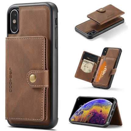 JEEHOOD Retro Magnetic Detachable Protective Case with Wallet & Card Slot & Holder, For iPhone XS Max, For iPhone 11 Pro, For iPhone 11, For iPhone 11 Pro Max