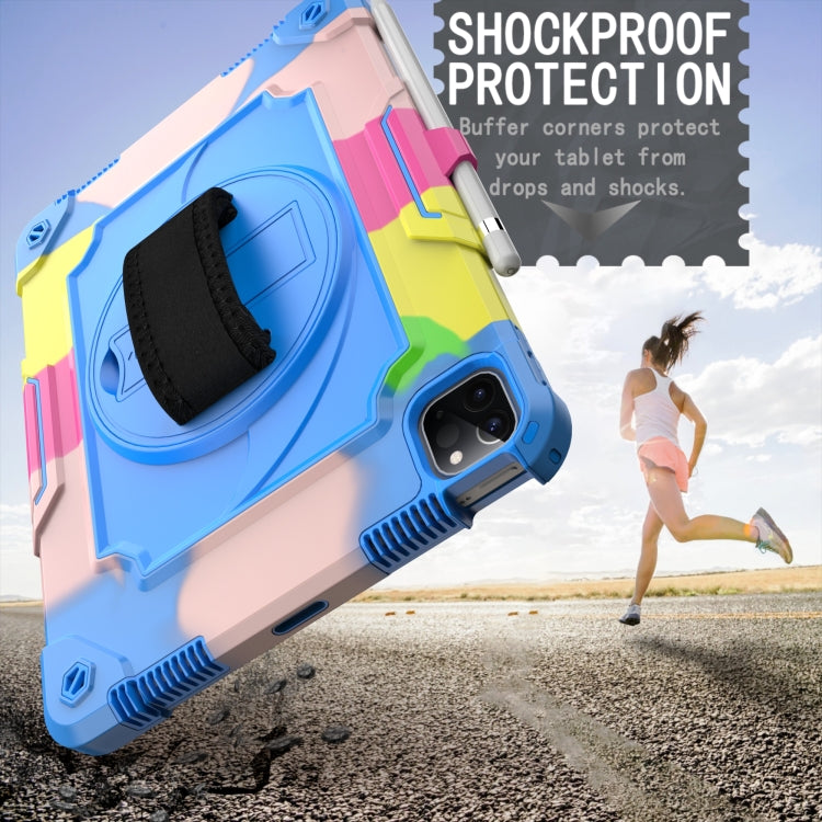 360 Degree Rotation Turntable Contrast Color Robot Shockproof Silicone + PC Protective Case with Holder, For iPad Air 2022 / 2020 10.9 / Pro 11 (2020), For iPad 10.2 / 10.2 (2020) / Pro 10.5