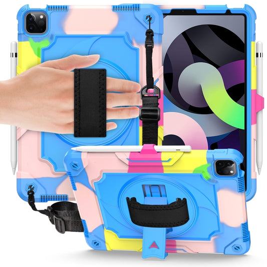 360 Degree Rotation Turntable Contrast Color Robot Shockproof Silicone + PC Protective Case with Holder, For iPad Air 2022 / 2020 10.9 / Pro 11 (2020), For iPad 10.2 / 10.2 (2020) / Pro 10.5