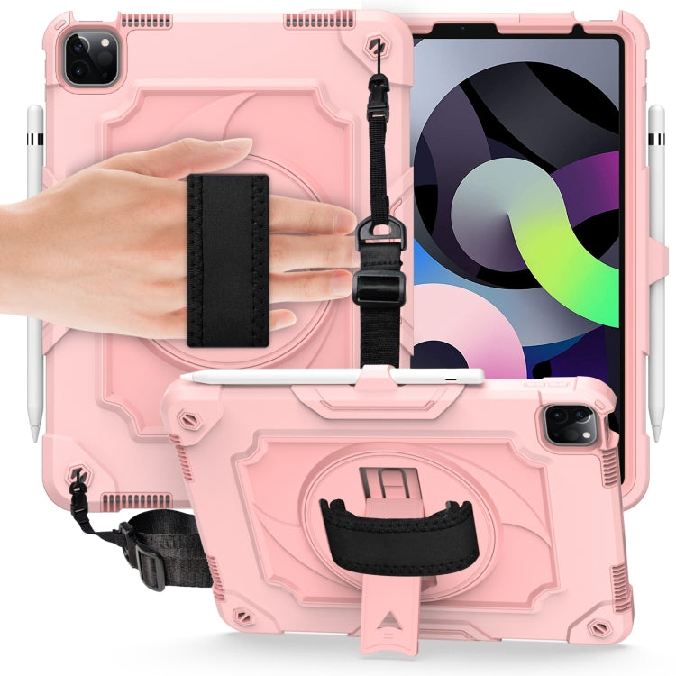 360 Degree Rotation Turntable Contrast Color Robot Shockproof Silicone + PC Protective Case with Holder, For iPad Air 2022 / 2020 10.9 / Pro 11 (2020), For iPad 10.2 / 10.2 (2020) / Pro 10.5